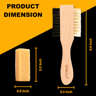 ชุดแปรงทำความสะอาดหนังกลับพร้อมยางลบ Wilkins Complete Suede Cleaning Kit