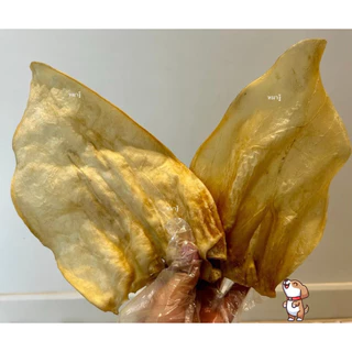หูวัวอบแห้ง หูวัวขัดฟัน 1 กิโลกรัม หูธรรมชาติ100% ไม่ขัดสี คัดเกรด ขนมสุนัข ขนมขัดฟันสุนัข