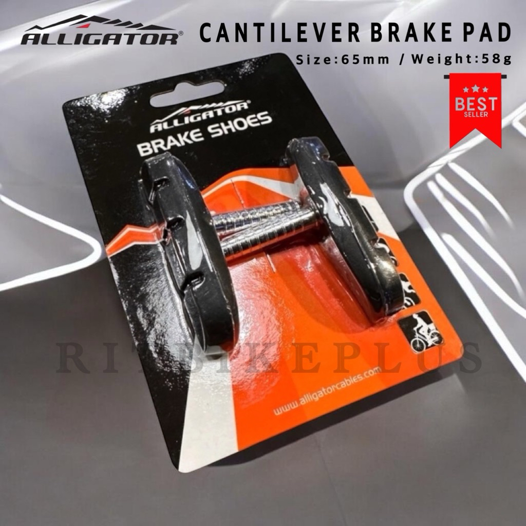 ผ้าเบรคจักรยาน ALLIGATOR รุ่น CANTILEVER BRAKE PAD สำหรับก้ามเบรคผีเสื้อ รุ่นเก่า