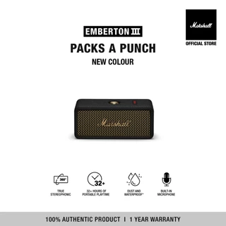 [NEW COLOUR] MARSHALL Emberton III Vintage Black - รับประกัน1ปี + ส่งฟรี - ลำโพงพกพา ลำโพง Bluetooth