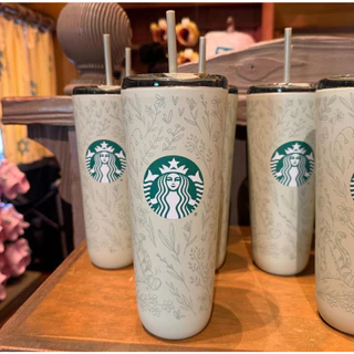 Starbucks แก้วน้ำสแตนเลสสตีลแบบสุญญากาศลายกราฟฟิตี้ดอกซากุระ 550ml ร่วมมือกัน แบบจำกัด พร้อมความสวยงามสูงและความจุใหญ่