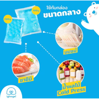 เจลเก็บความเย็น รุ่น igloogel Ezy 200 กรัม เกรดอุณหภูมิ 0 ˚c