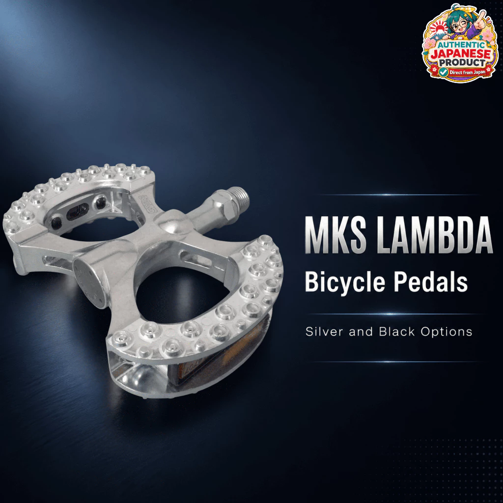 MKS LAMBDA Bicycle Pedals - Silver and Black Options