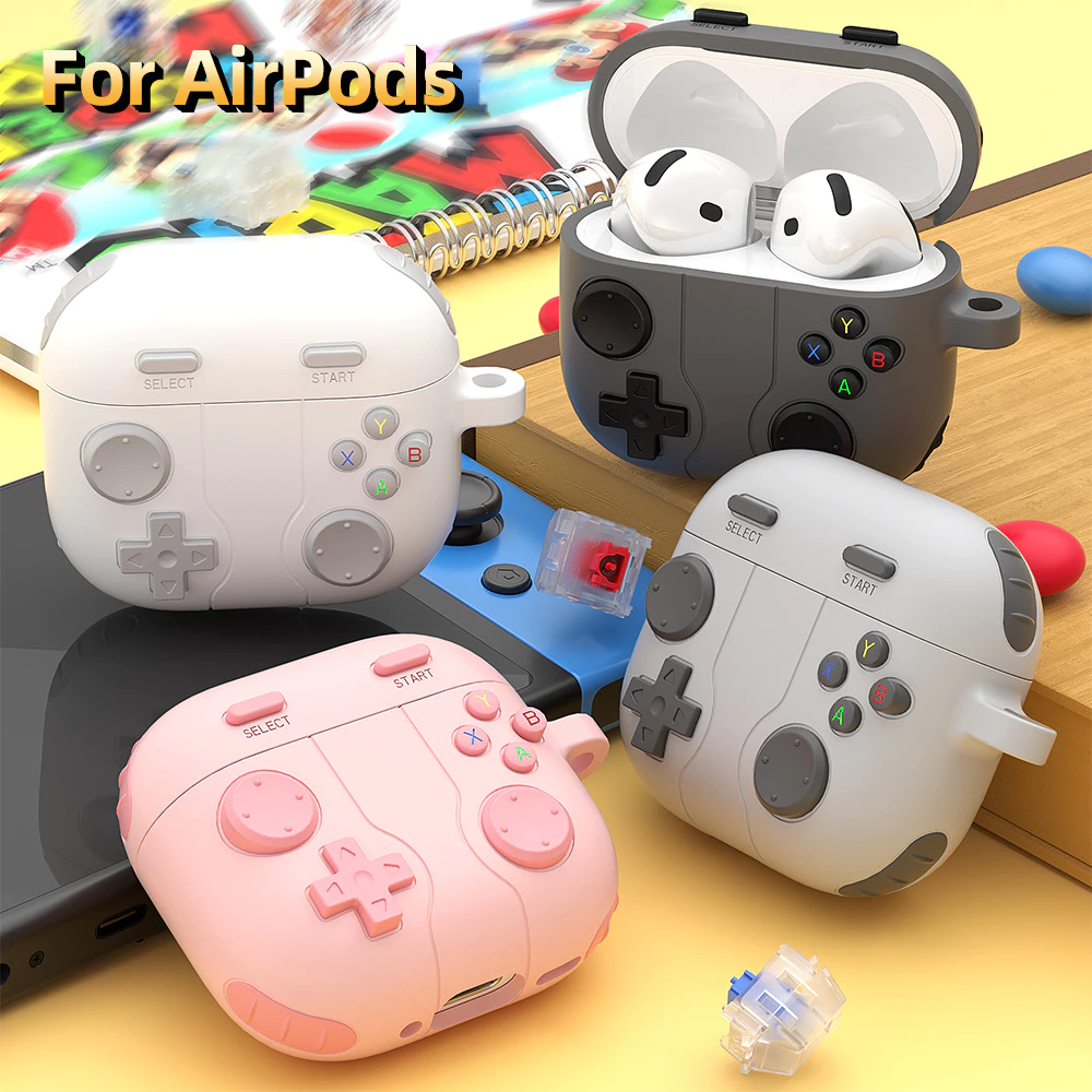 เคส ใช้สำหรับ Airpods 4 PRO3 pro2 1/2 3 ทรง XBOX ซิลิโคน นิ่ม พร้อมห่วงคล้อง