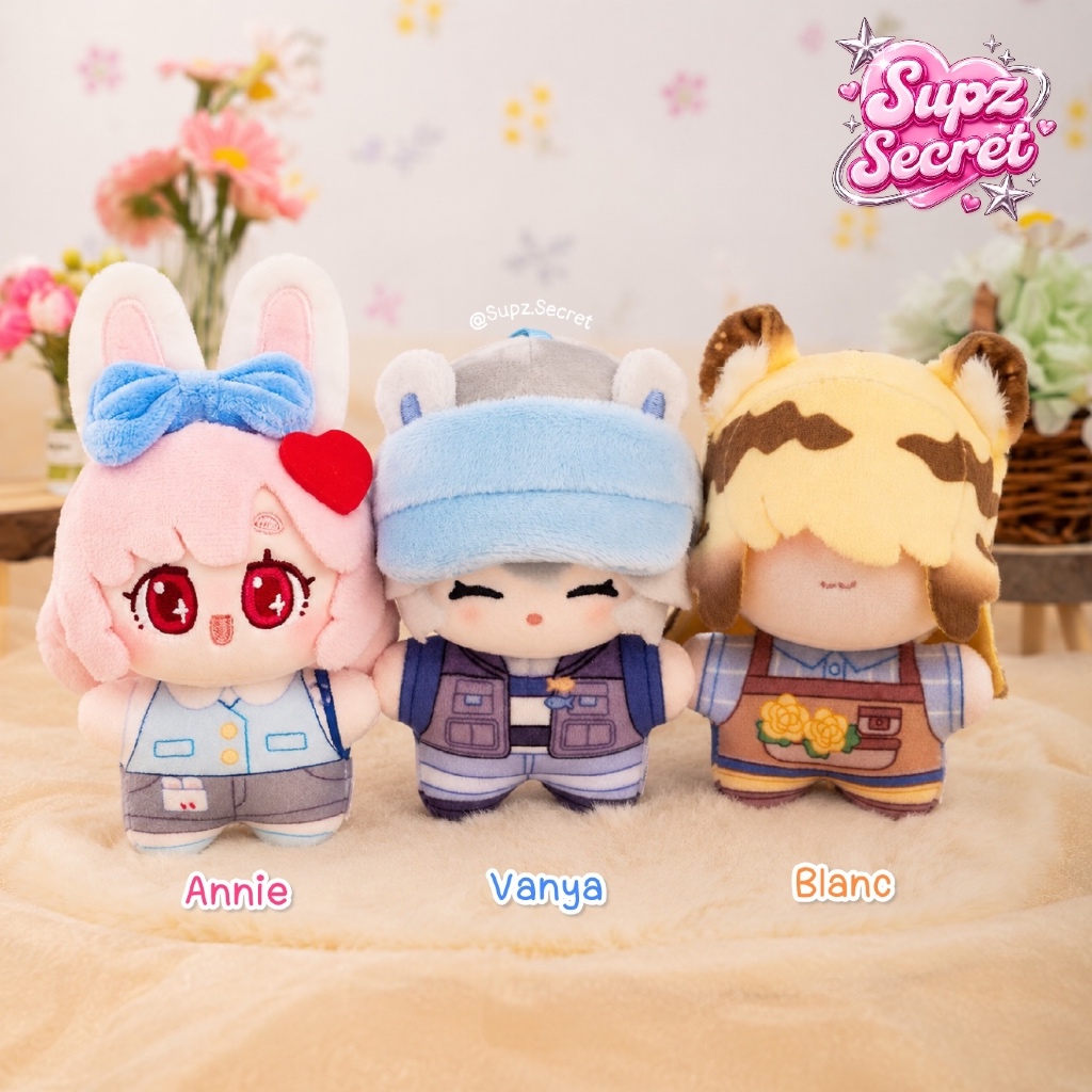[Pre-Order] พวงกุญแจตุ๊กตารุ่นลิมิเต็ด Heartopia สินค้าลิขสิทธิ์แท้ Annie 🐰 | Vanya 🐟 | Blanc 🐯