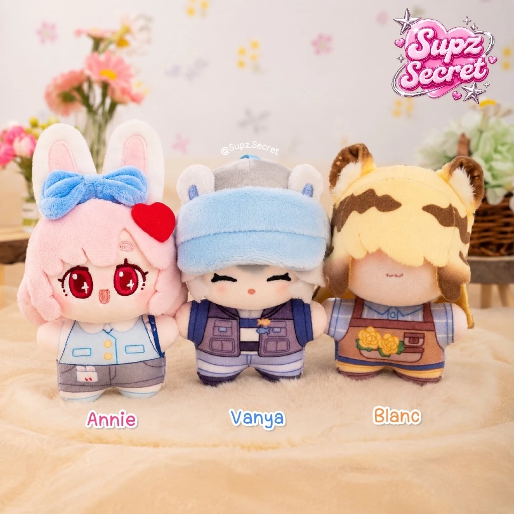 [ พร้อมส่ง & Pre-Order Vanya] พวงกุญแจตุ๊กตารุ่นลิมิเต็ด Heartopia สินค้าลิขสิทธิ์แท้ Annie 🐰 | Vanya 🐟 | Blanc 🐯