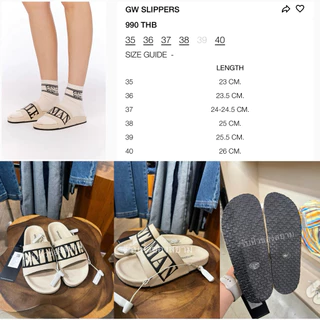 GENTLEWOMAN : GW SLIPPERS‼️คุณลูกค้าเช็คไซซ์ก่อนสั่งนะคะ (แนะนำกดสั่งตามความยาวเท้า cm.)