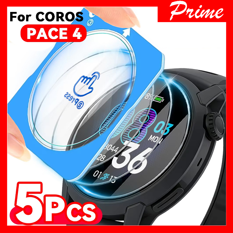 1-5Pcs ป้องกันหน้าจอสำหรับ COROS PACE 4 ติดตั้งง่ายกระจกนิรภัยป้องกัน HD Anti-Scratch ป้องกันภาพยนตร์