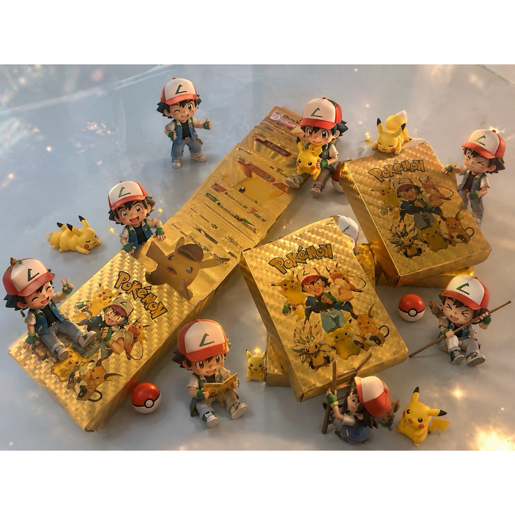Pokémon Gold foil Cards ภาษาอังกฤษ Trading Card Collection การ์ดโปเกม่อน