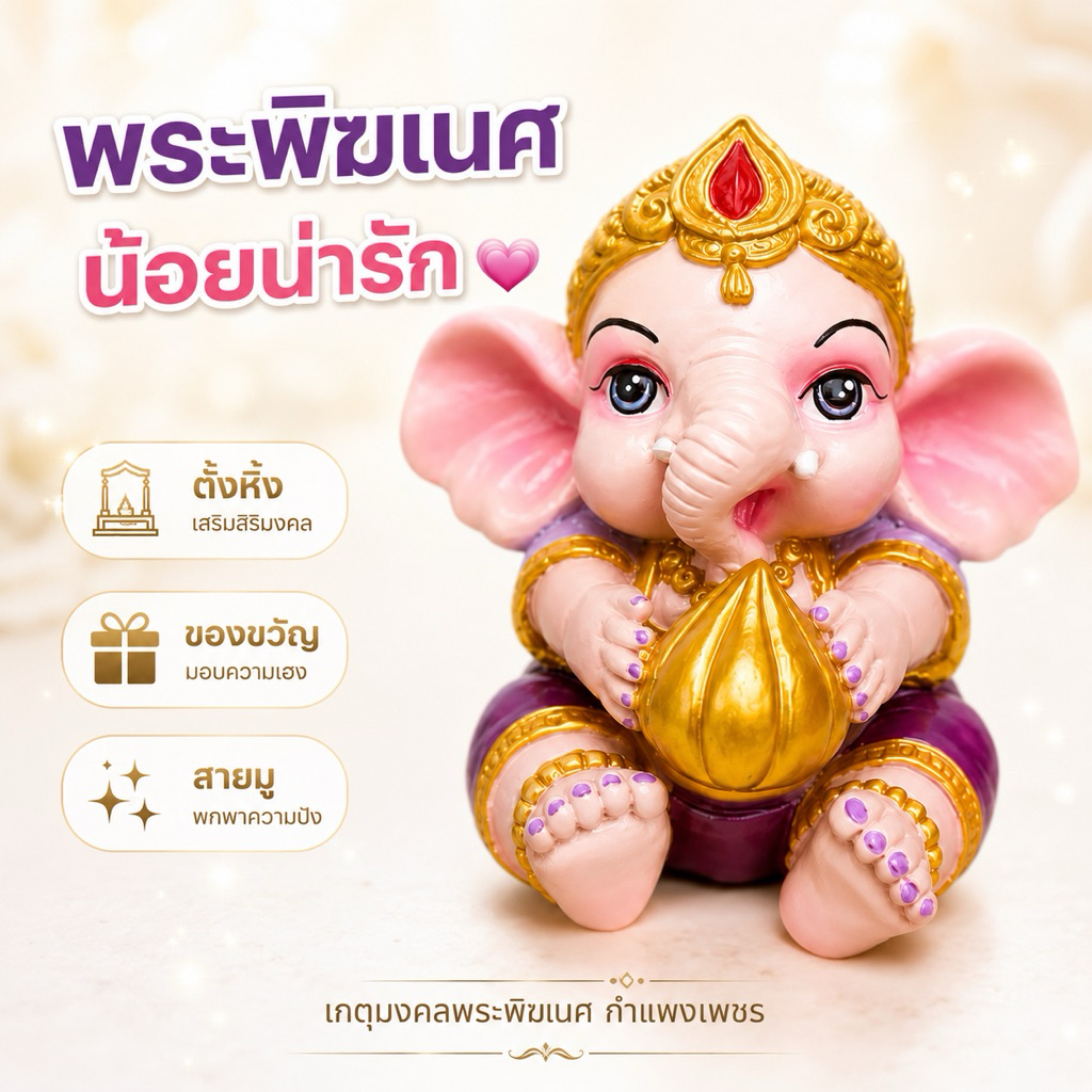 พระพิฆเนศเบบี้ อุดมทรัพย์ 💰🕉️ ขอพรง่าย สำเร็จไว🕉️