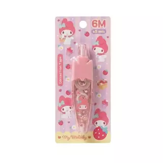 เทปลบคำผิดแบบกด ยาว 6 เมตร กว้าง 5 มม.ลิขสิทธิ์แท้ Sanrio Kuromi usahana melody kitty รุ่น 8129