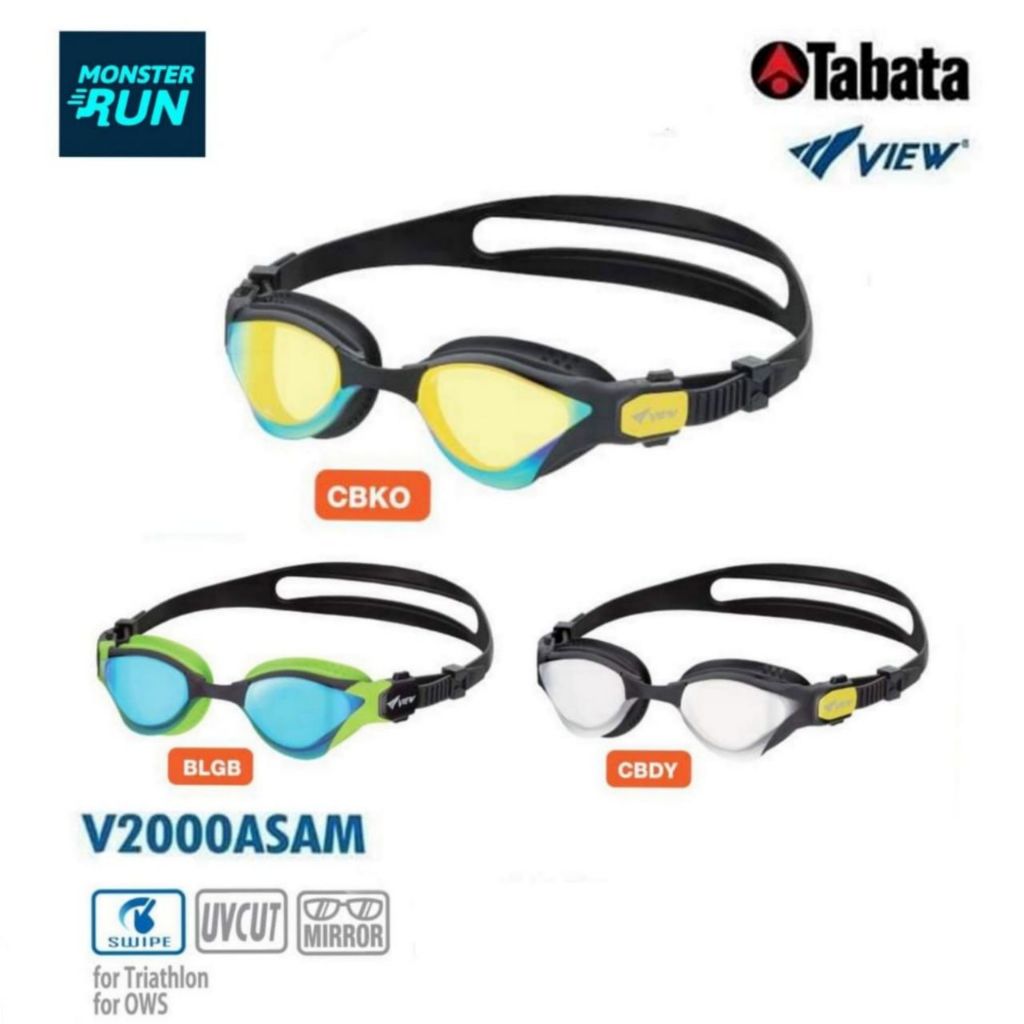 VIEW SWIPE Anti-Fog V2000ASAM แว่นตาว่ายน้ำคุณภาพจากญี่ปุ่น