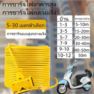 ซื้อ 1 แถม 1 เส้นสายยืดยาวหนัก 20 เมตร, 5 เมตร/10 เมตร/20 เมตร/30 เมตร, ตู้ปลั๊กสายไฟยาวสามช่อง