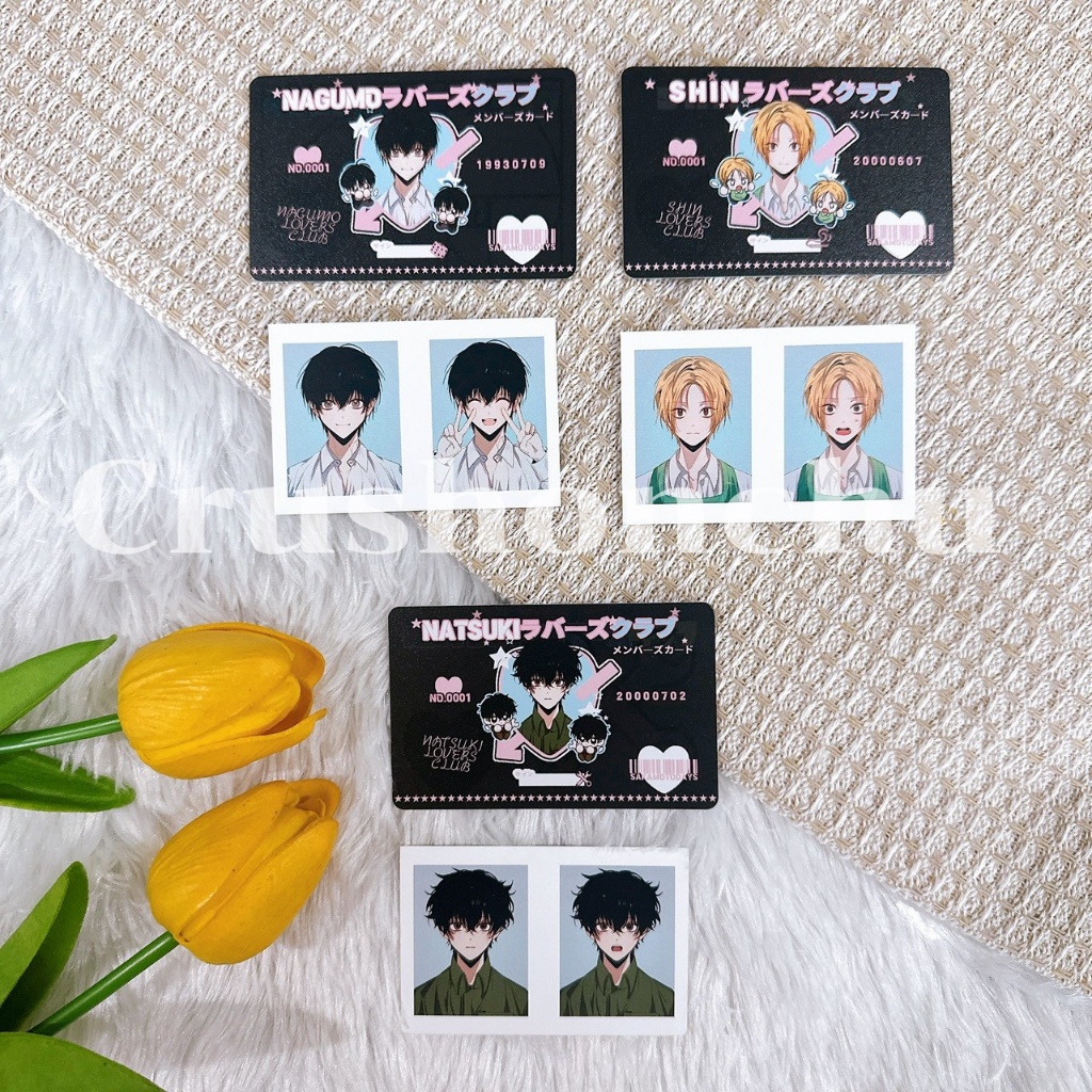 (✅พร้อมส่ง) ID card & Photo ID Nagumo Natsuki Shin : Sakamoto Days (เซ็ต 2ใบ)