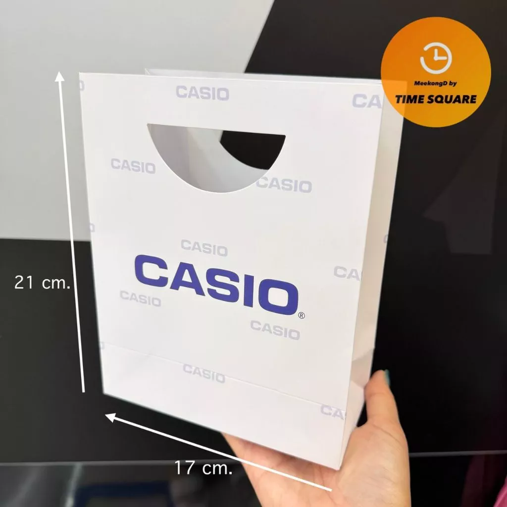 CASIO ถุงกระดาษอย่างดี จำนวน1ใบ สีขาว แบบกึ่งเงา
