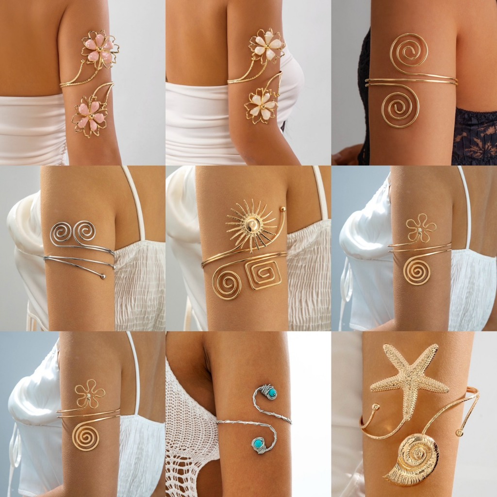 ˖°𓇼(รวมกำไลต้นแขน) | Summer Bracelets ୨୧ | พร้อมส่ง กำไลต้นแขน แฟชั่น สายฝอ
