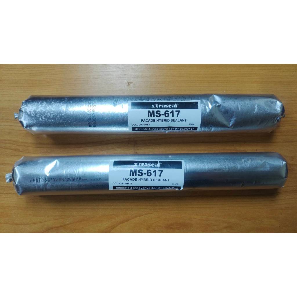Xtraseal เอ็มเอสโพลีเมอร์  MS-617 ไม่มีกลิ่น ติดแน่น กันซึมได้ 100% ขนาด 600 ml มี 2 เฉดสี  สีขาว/เทา