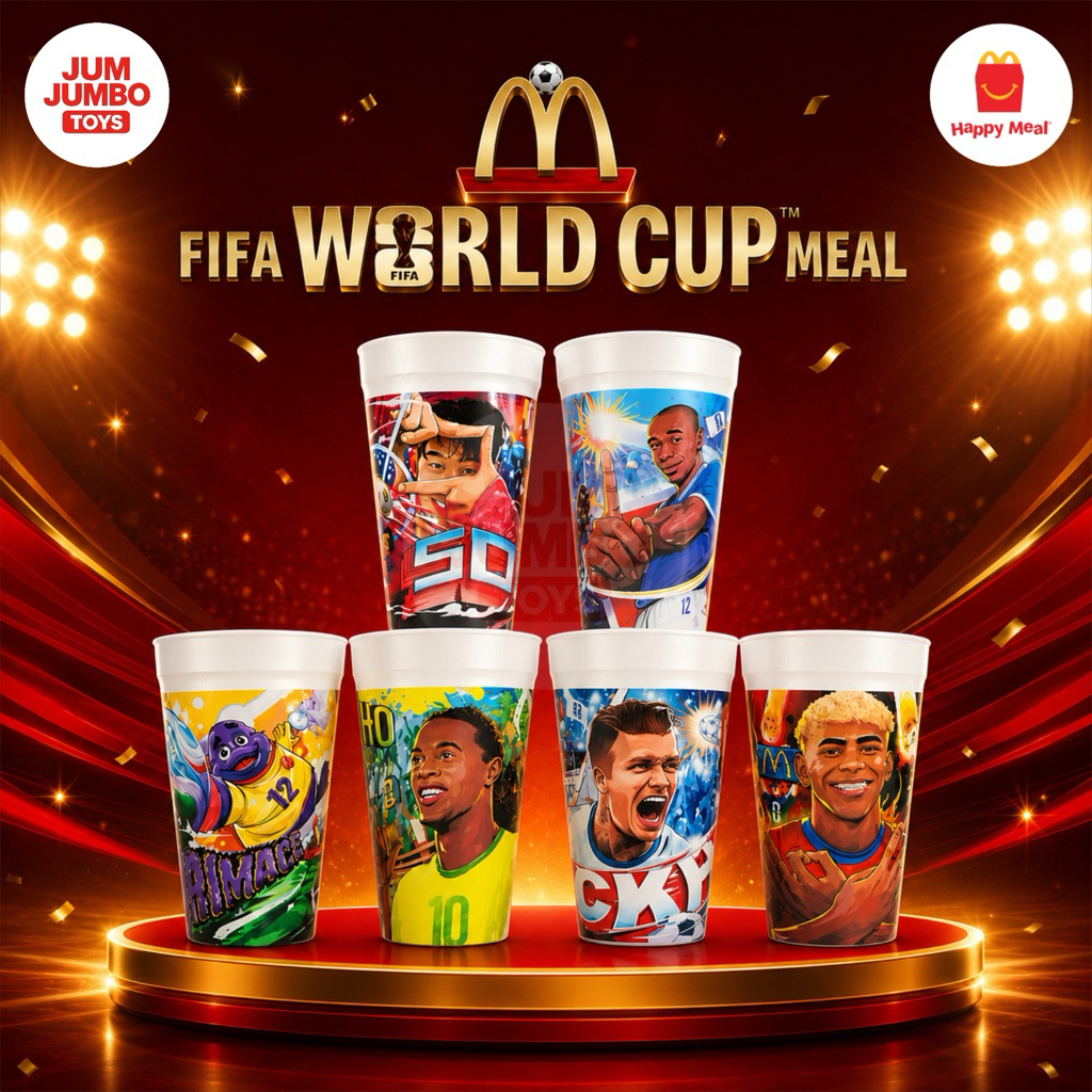 **ของใหม่ พร้อมส่ง ไม่แกะซีล นำเข้า แท้ 100%** FIFA World Cup 2026 McDonald's แก้วฟีฟ่านักเตะระดับตำนาน แมคโดนัลด์
