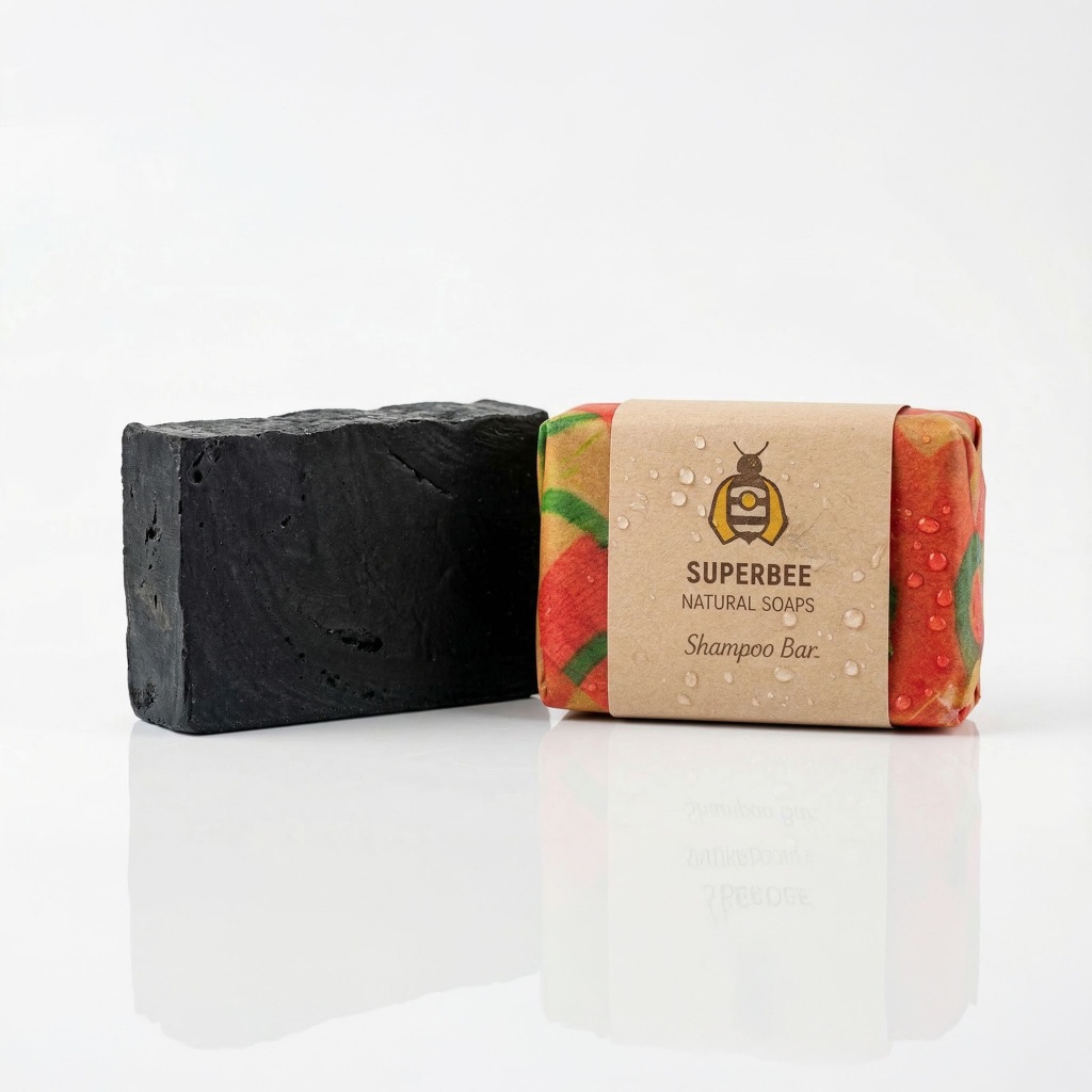 SuperBee สบู่สระผมสูตรอ่อนโยน เพื่อผมสวยและโลกที่ยั่งยืน Organic Shampoo Bar
