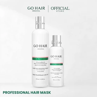【HOT】GO HAIR Professional Hair Mask โกแฮร์ขาว อาหารผม ผมเส้นเล็ก ผมเสียขาดง่าย ชี้ฟู กันความร้อน (มี 2 ขนาด)