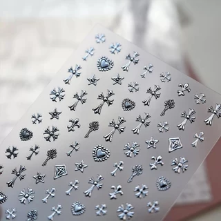 สติกเกอร์ติดเล็บลายโครมฮาร์ท Chrome Heart
