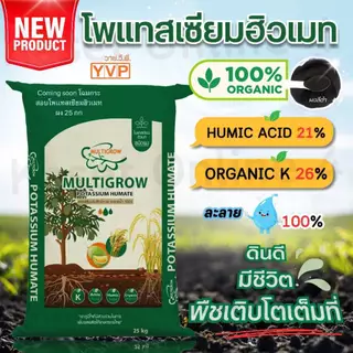 YVP แบ่ง1กก. Black Earth โพแทสเซียมฮิวเมท ผงฮิวมิกเข้มข้นละลายน้ำ ฉีดพ่นทางใบ ฟื้นฟูดิน บำรุงดิน บำรุงราก ปลอดสารเคมีธรร