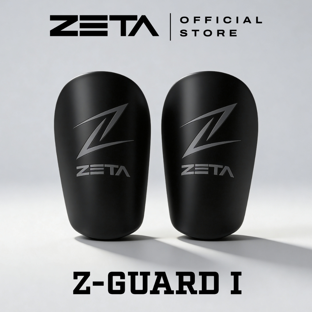 ZETA ซีต้า สนับแข้งฟุตบอล รุ่น Z-GUARD MINI สีดำ/เงิน *กะทัดรัด น้ำหนักเบา คล่องตัวทุกการเคลื่อนไหว*
