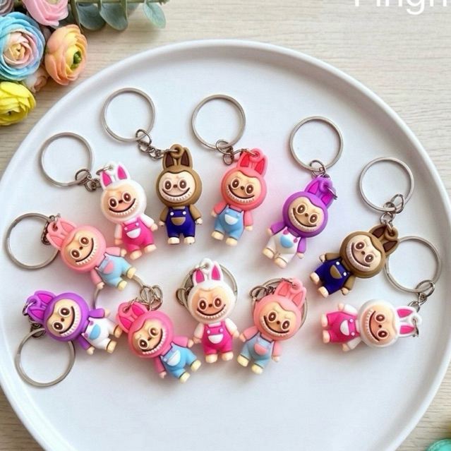 [ 1-5 ชิ้น ] พวงกุญแจ ลาบูบู้ น่ารัก พร้อมแพคเกจซองซีล