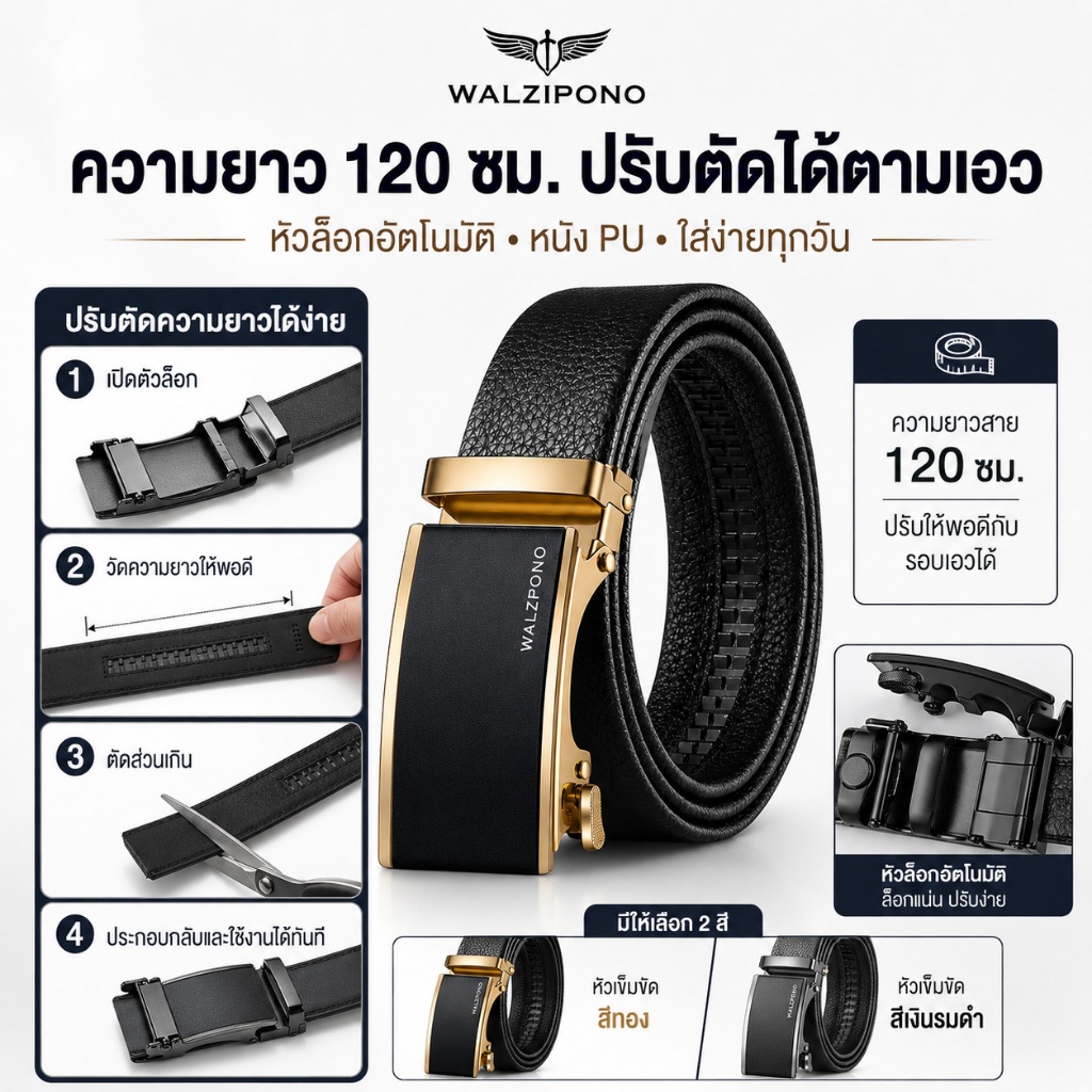 กระเป๋าสตางค์ผู้ชาย WALESPOLO สีดำ สีเทา ช่องใส่บัตรครบ รูปที่ 5