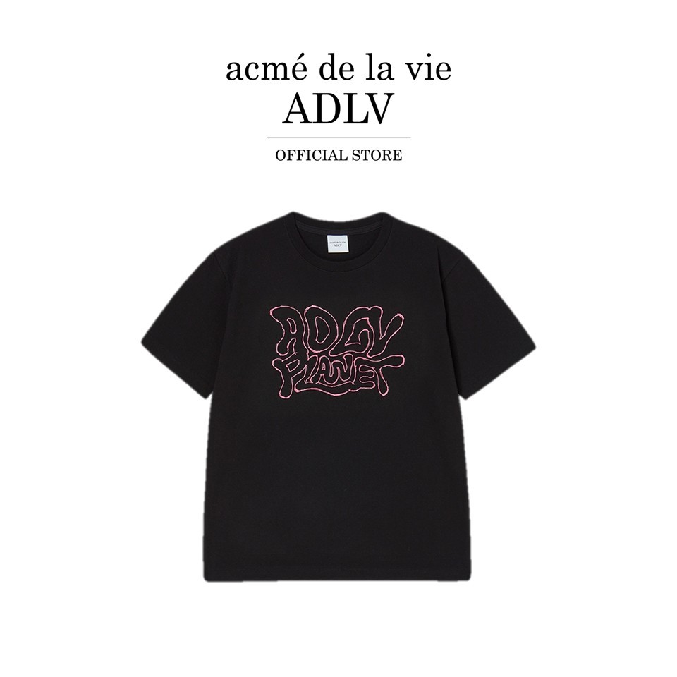 ADLV [acme de la vie] เสื้อยืด Oversize รุ่น Woman Basic Ac Bear Short Sleeve T-Shirt Black (50131SBASSF_S6BKXX)