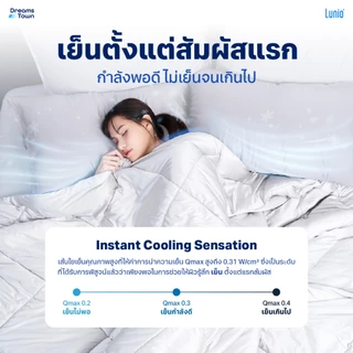 Lunio ผ้าห่ม ผ้านวม สัมผัสเย็น นุ่ม ลื่น น้ำหนักเบา พกพาไปใช้ที่ได้ทุกที่ ดูดซับความร้อนดี รุ่น Smart SnowSilk