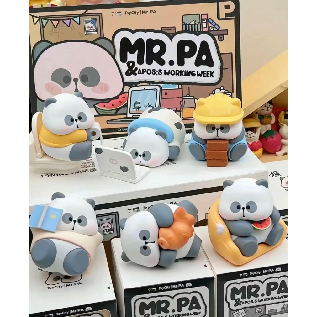 Mr.Pa Apos Working week series ลิขสิทธิ์แท้ 🐼💼 ToyCity ของสะสม Panda Work กล่องสุ่ม แพนด้า น่ารัก Toy