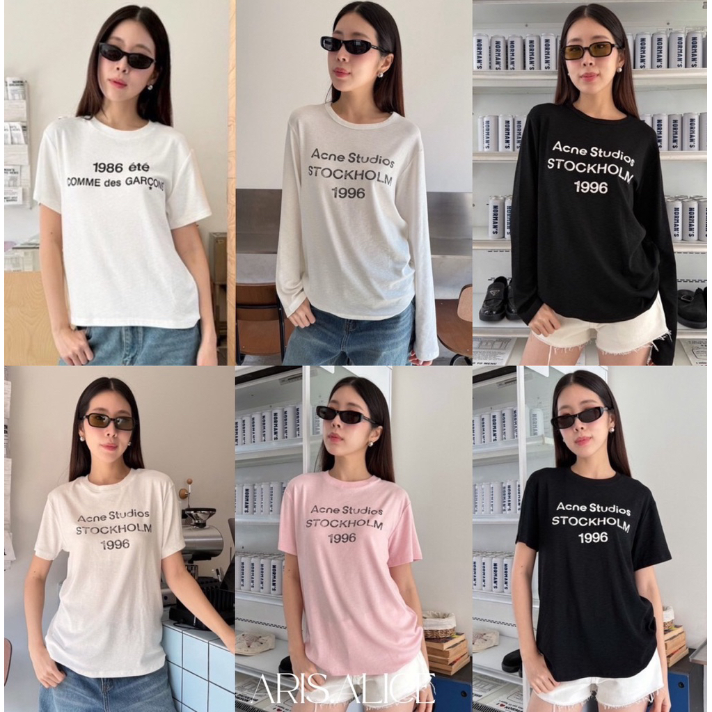 เสื้อคอกลม สกรีน AC.กำลังมาแรง น่ารักมากกก เกาหลีสุดๆ ทรงสวย เนื้อผ้ากำลังดี ไม่หนา ไม่บางนุ่มยึดหยุ่น