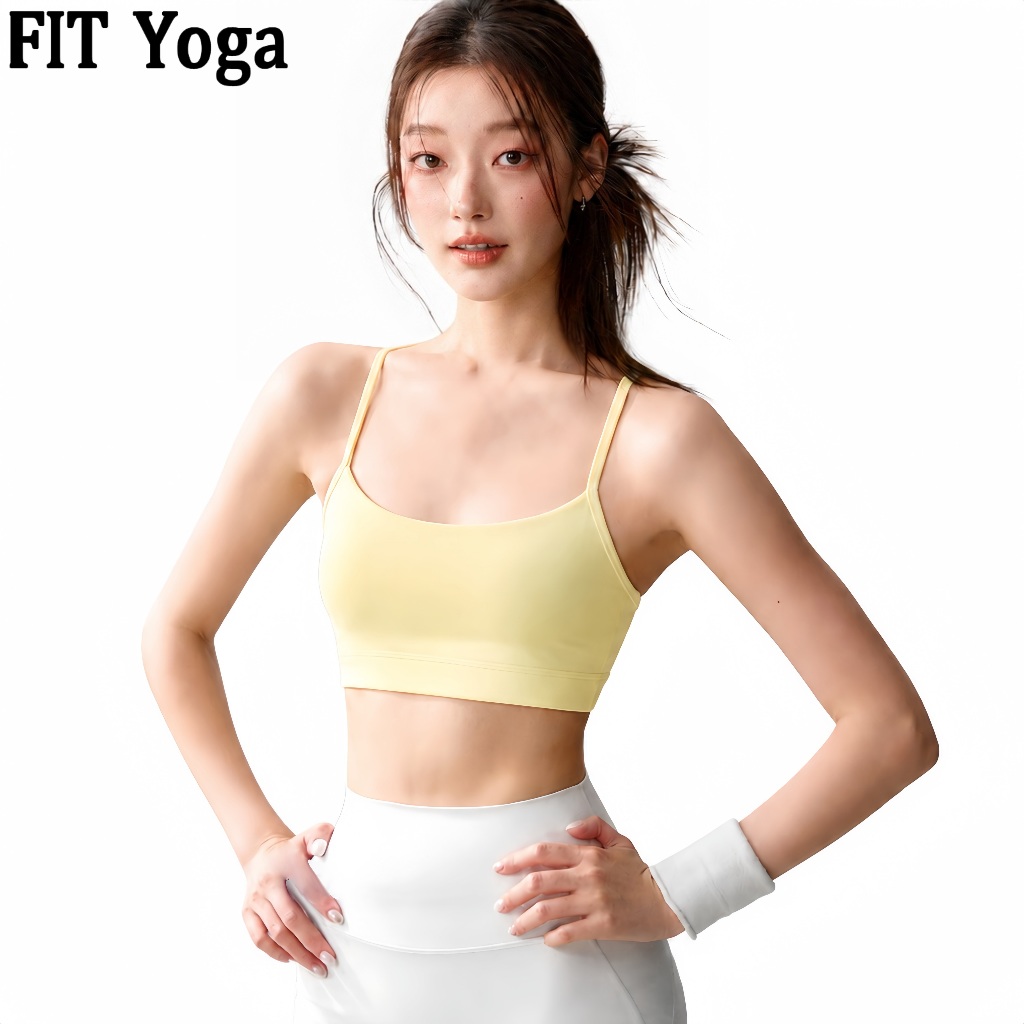 FitYoga บราสปอร์ตผู้หญิง สายบาง หลังสวย กันกระแทก สำหรับโยค้าฟิตเนส