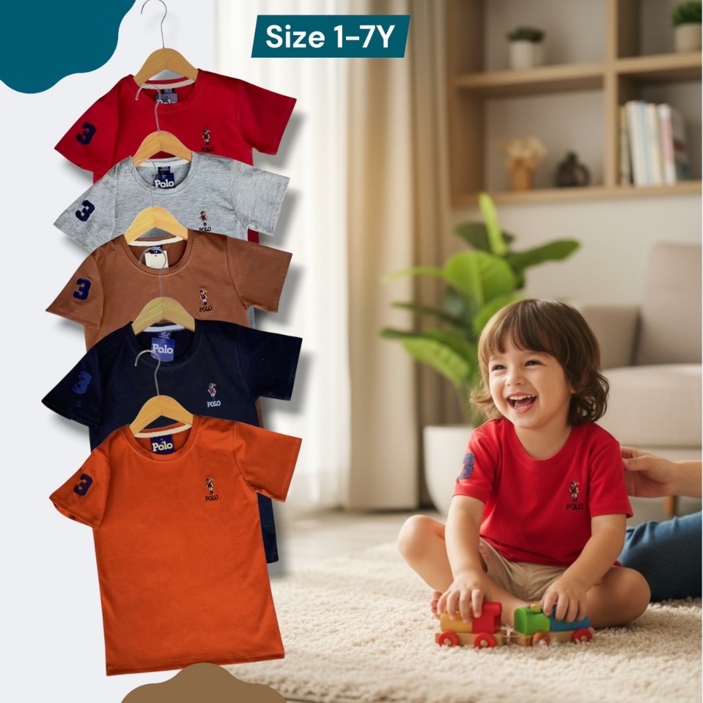 เสื้อยืดคอกลมปักหมี ผ้านุ่มมาก ปักหมี สีสด ไม่หด ไม่ย้วย นุ่มเด้ง