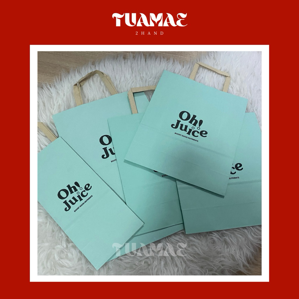 ส่งต่อ ถุงกระดาษ แบรนด์ OhJuice มือ2สภาพใหม่