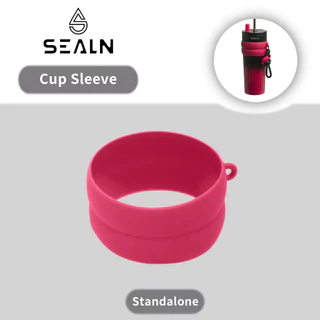 SEALN อุปกรณ์เสริมสำหรับแก้วเก็บความเย็น หลอดดูดยางรัด, ฝาปิด แก้วเก็บความเย็นมีหูจับแก้วเก็บความเย็นแบบสุญญากาศ เซรามิก