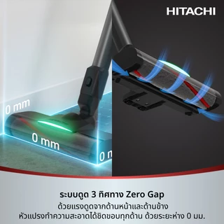 Hitachi ฮิตาชิ เครื่องดูดฝุ่น 120 Airwatts 0.35 ลิตร ชนิดไร้สาย รุ่น PV-XL2QGGCTH สีกราไฟท์เกรย์