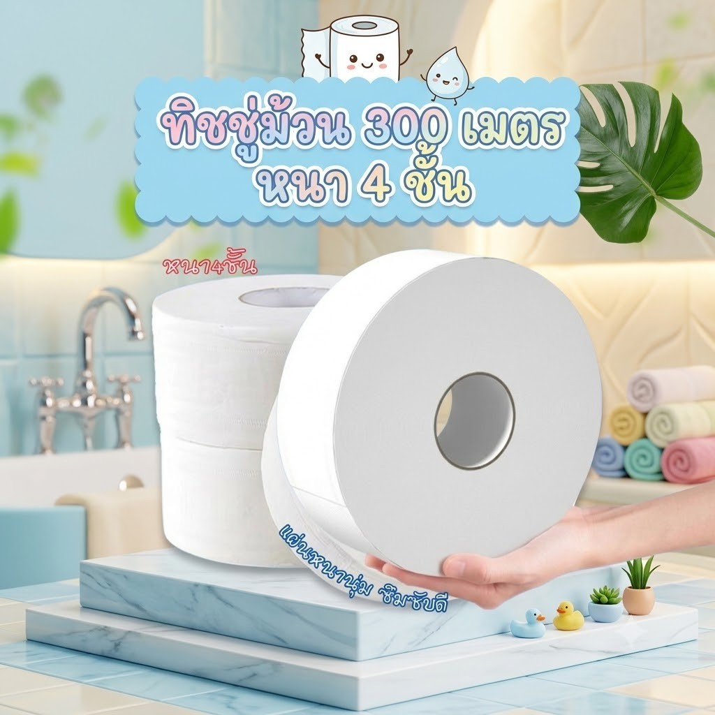 กระดาษทิชชู่ห่อส้ม1ห่อ[ม้วน] กระดาษชำระม้วนใหญ่ 1 ม้วน