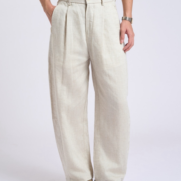 Norm Linen Blend Relaxed Pants กางเกงเอวสูงขายาว ลินินผสมไลโอเซลล์ ขากว้างทรงหลวม ระบายอากาศดีไม่ร้อน