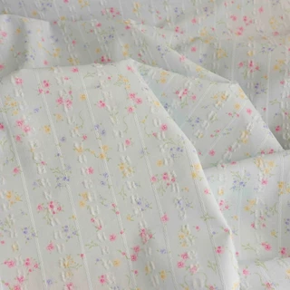 Preorder-ผ้าคอตตอนJacquard(ทอลายในเนื้อผ้า) คอตตอน100% หน้ากว้าง 145ซม. ผ้าเมตรนำเข้า