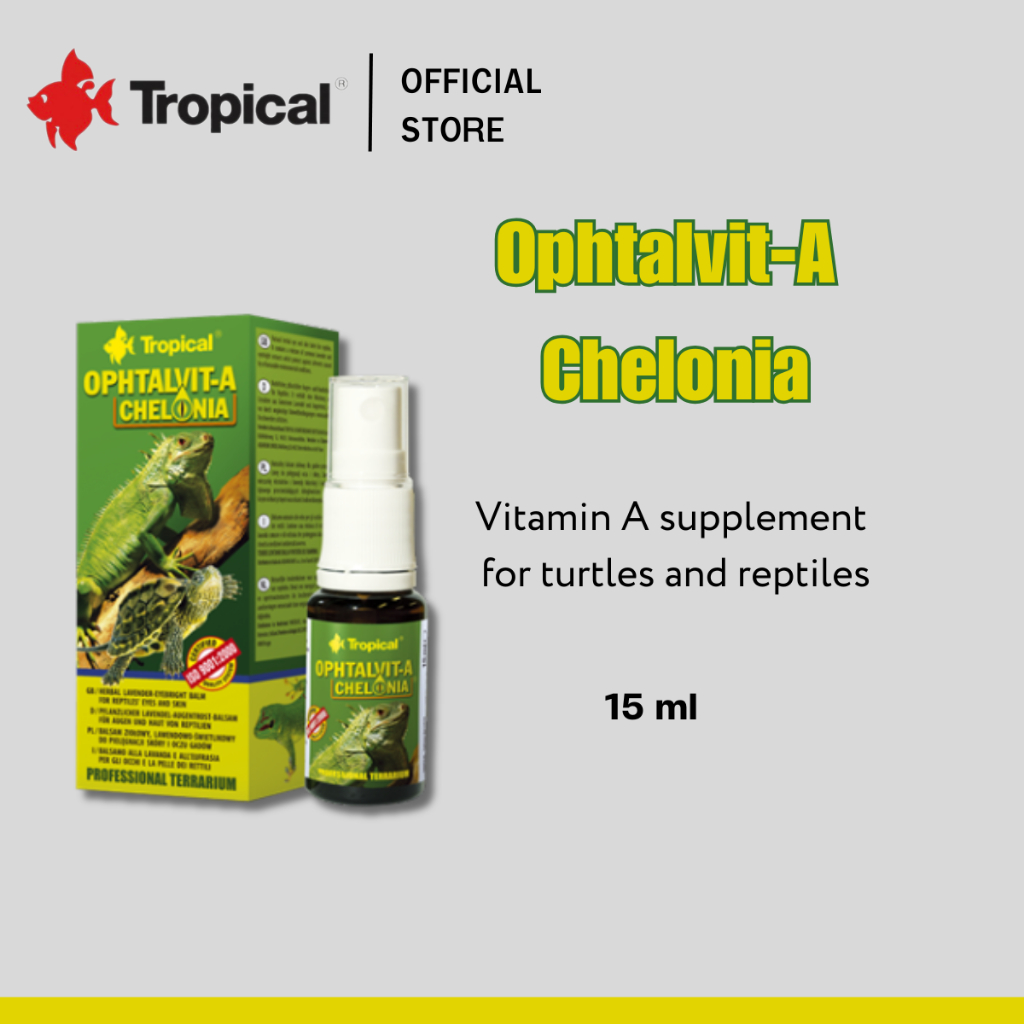 TROPICAL Ophtalvit-A Chelonia 15ml วิตามิน A สำหรับเต่าและสัตว์เลื้อยคลาน