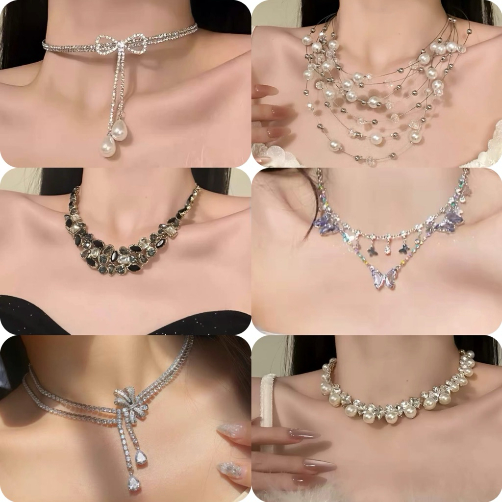 สร้อยคอวินเทจ, สร้อยคล้องกระดูกไหปลาร้าสุดหรู, สร้อยคอไข่มุกหลายชั้น, สร้อยคอแบบโชคเกอร์