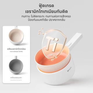 【อัปเกรดใหม่】Simplus หม้อไฟฟ้า 1.8L หม้ออเนกประสงค์ อาหารไม่ติดหม้อ 600W เหมาะสำหรับ 2-3 คน ควบคุมอุณหภูมิ DZGH012