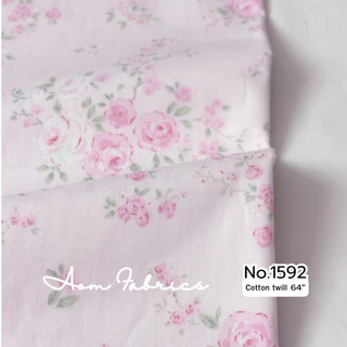 Aom Fabrics 🌷ผ้าคอตตอน 100% twill 64 นิ้ว No.1590-1592 เนื้อเนียนนุ่ม ผ้าเมตร ผ้านำเข้า พร้อมส่ง