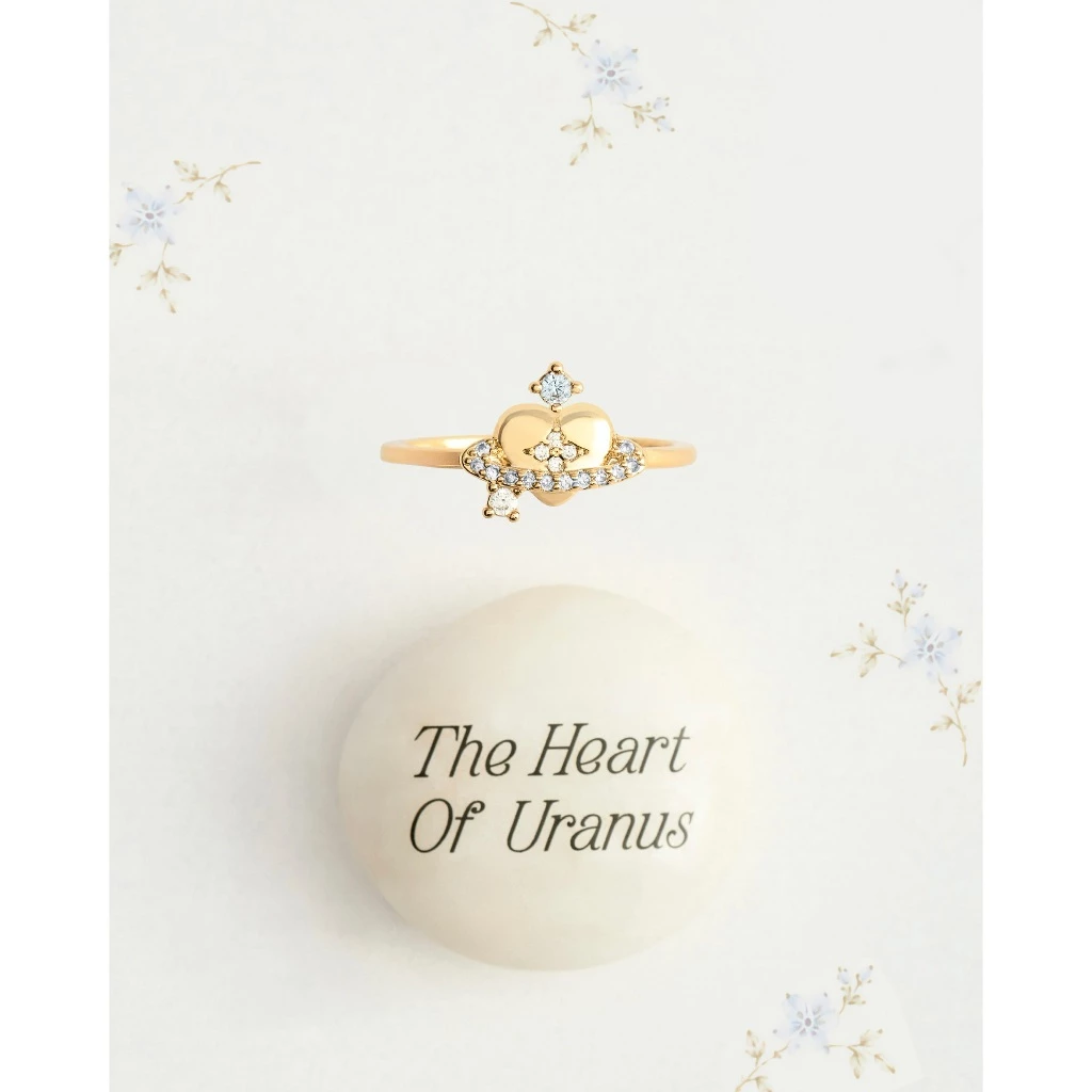 YVIS Selene Brass Ring - Uranus Heart Collection