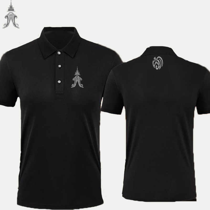 อนุสรณ์สถาน Princess Bajrakitiyabha คอปกแขนสั้น ไว้อาลัย สีดำ ใส่สบาย เนื้อผ้าดี polo shirt ระบายอากาศได้ในฤดูร้อน S-3XL