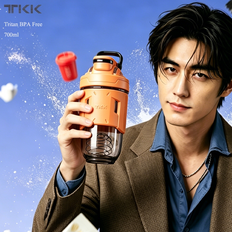 TKK Shaker Bottle แก้วเชคเวย์ วัสดุ tritan BPA Free กระบอกน้ำสำหรับชงโปรตีน 700ml