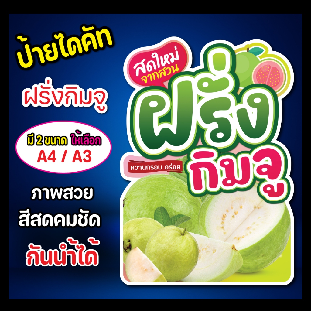 ป้ายฝรั่ง ฝรั่งกิมจู ฝรั่งไส้แดง ป้ายฟิวเจอร์บอร์ดฝรั่ง รูปที่ 2