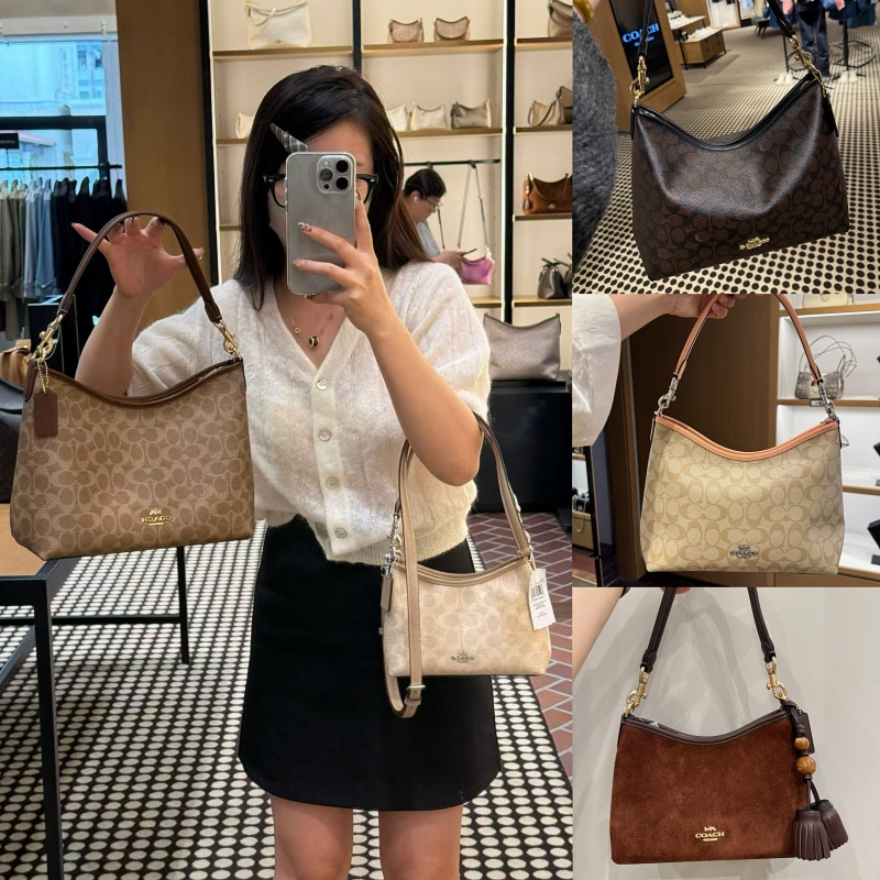 👜ของแท้💯%🔥COACH Laurel Crossbody Bag (S/L)กระเป๋าสะพายข้าง ไซส์ใหญ่จุใจ สายสะพาย 2 เส้น ถอดได้